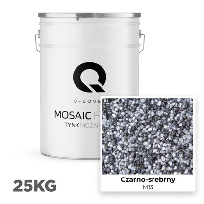 Mosaikpuds M13 25 kg Sort Sølv