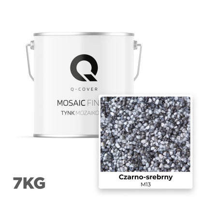 Mosaikpuds Sort-sølv M13 7 kg 1,8 m²