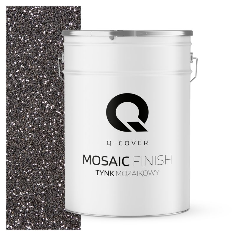 Mosaikpuds M43 25 kg Sort Spættet Hvid