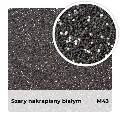 Mosaikpuds M43 25 kg Sort Spættet Hvid