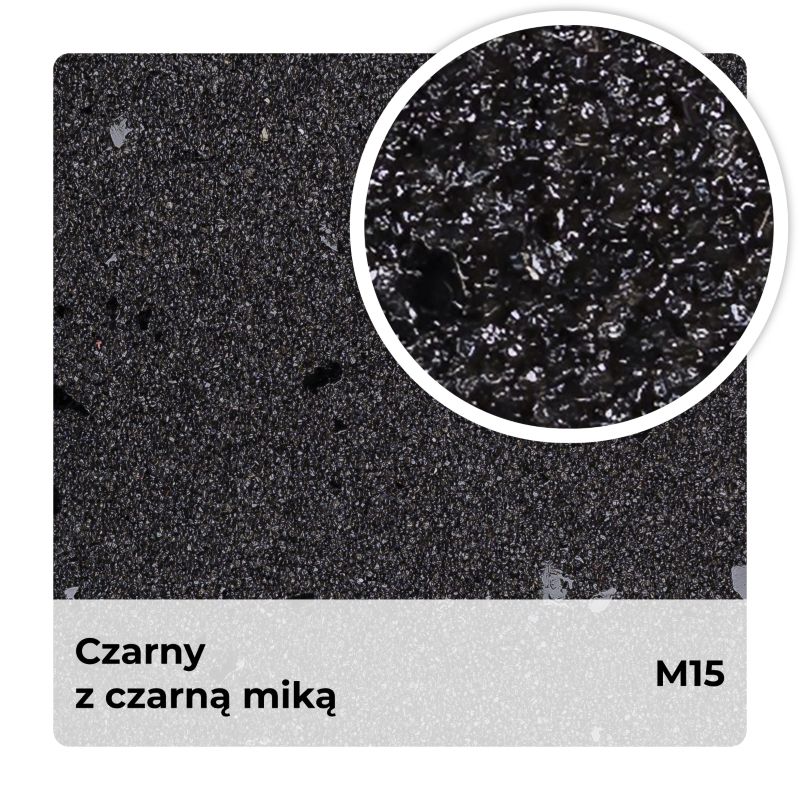 Mosaikpuds M15 12,5 kg Sort med Sort Glimmer