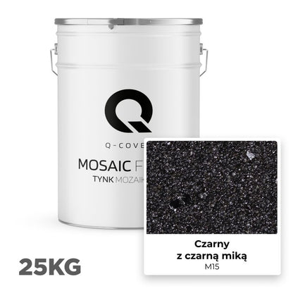 Mosaikpuds M15 25 kg Sort med Sort Glimmer