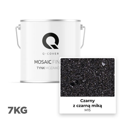 Mosaikpuds Sort med Sort Glimmer M15 7 kg
