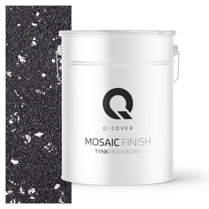 Mosaikpuds M52 12,5 kg Sort med Sølv Glimmer