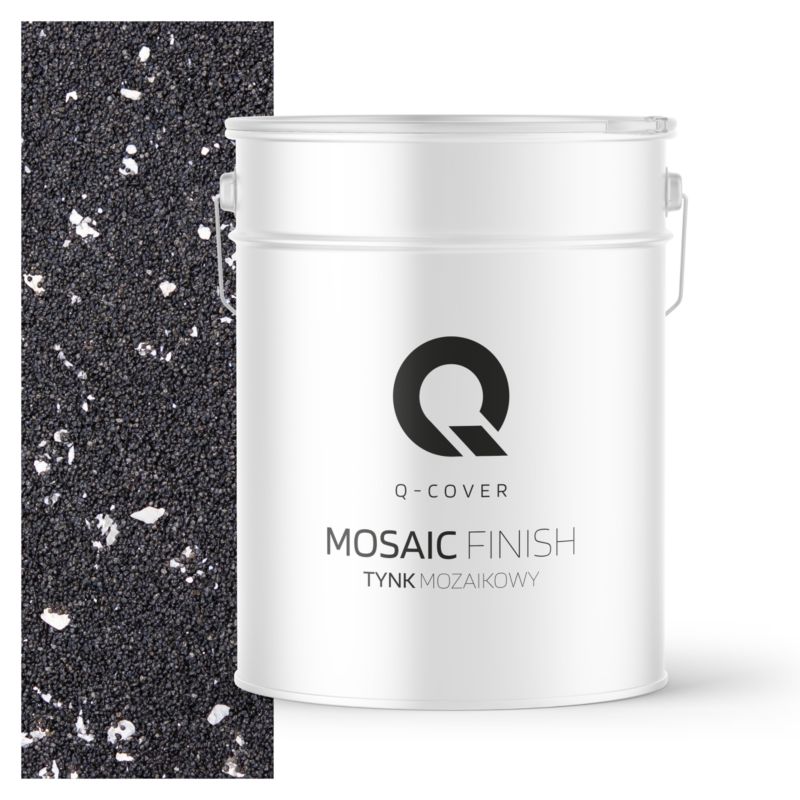Mosaikpuds M52 12,5 kg Sort med Sølv Glimmer