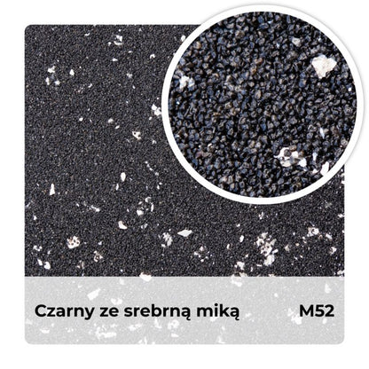 Mosaikpuds M52 Sort med Sølvglimmer 7 kg