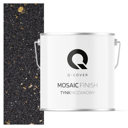 Mosaikpuds Sort med Guldglimmer M14 7 kg
