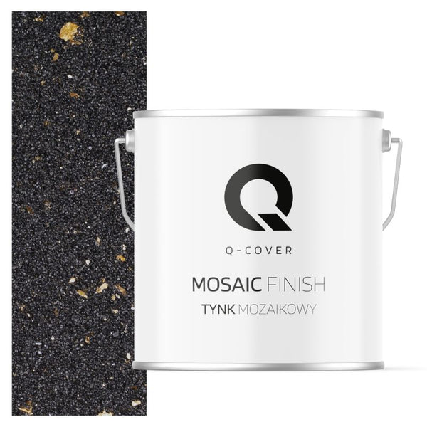 Mosaikpuds Sort med Guldglimmer M14 7 kg