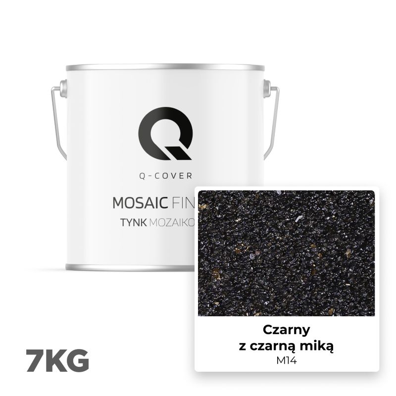 Mosaikpuds Sort med Guldglimmer M14 7 kg