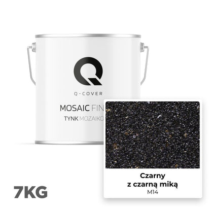 Mosaikpuds Sort med Guldglimmer M14 7 kg
