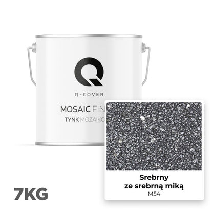 Mosaikpuds M54 7 kg Sølv med Sølvglimmer