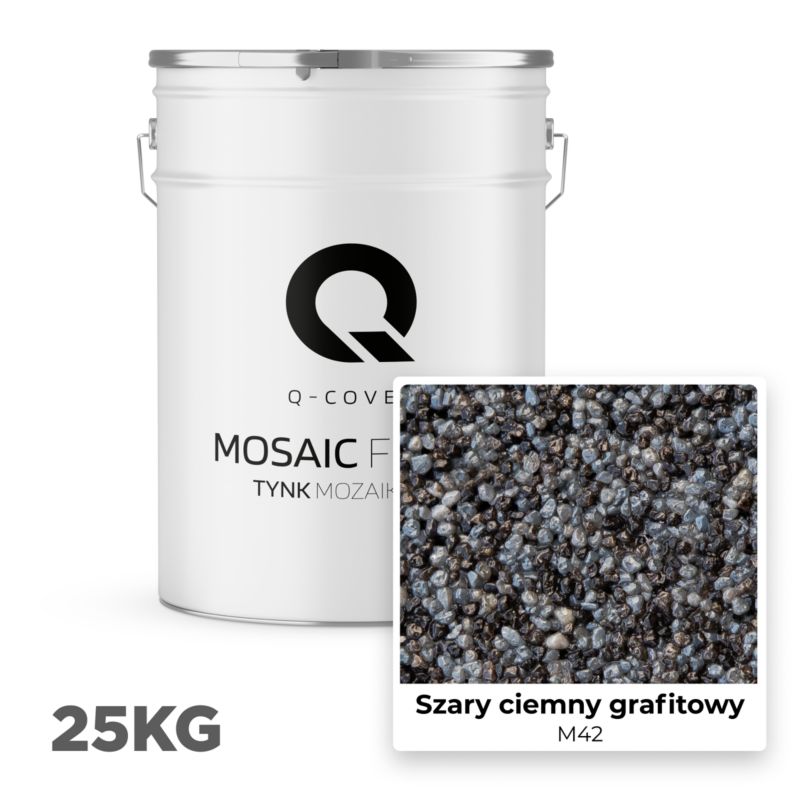 Mosaikpuds M42 25 kg Mørk Grafitgrå