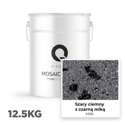 Mosaikpuds M06 Mørkegrå med Sort Glimmer 12,5 kg