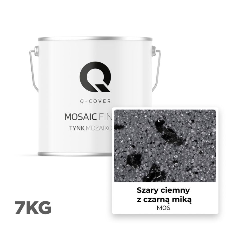 Mosaikpuds M06 7 kg Mørkegrå med Sort Glimmer