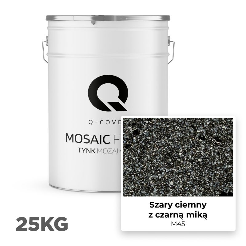 Mosaikpuds M45 12,5 kg Mørkegrå med Sort Glimmer