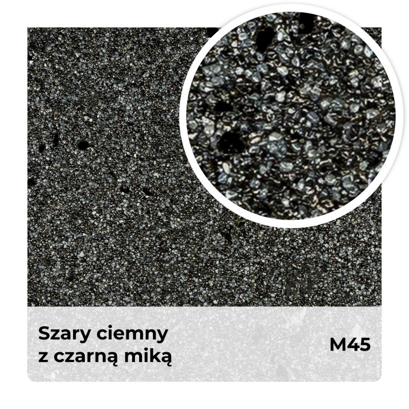 Mosaikpuds M45 12,5 kg Mørkegrå med Sort Glimmer