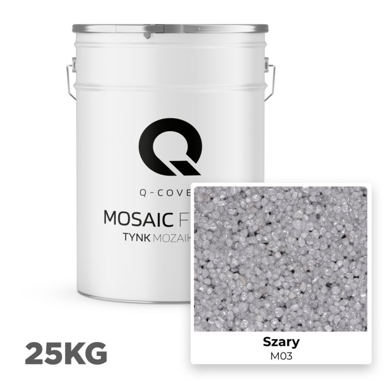 Mosaikpuds M03 25 kg Grå