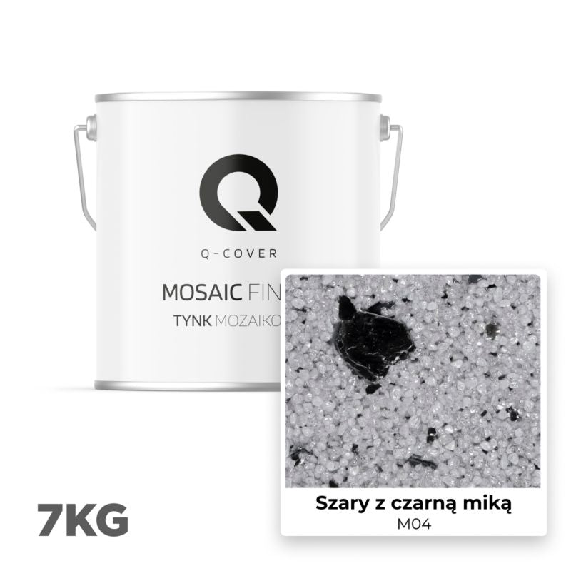 Mosaikpuds M04 7 kg Grå med Sort Glimmer