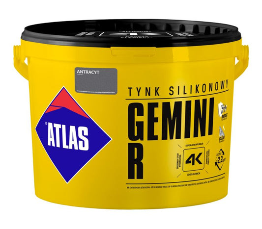 Atlas Gemini R silikatpuds i antracit, 25 kg