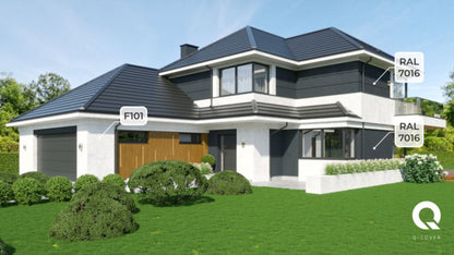 Silikonepuds Facade 1 mm Antracit RAL7016 7 kg