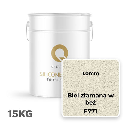 Silikonepuds Facade 1 mm Knust Hvid / Beige 15 kg