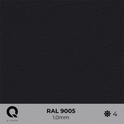 Silikonepuds Facade Rillet 1 mm Dyb Sort RAL9005 7 kg