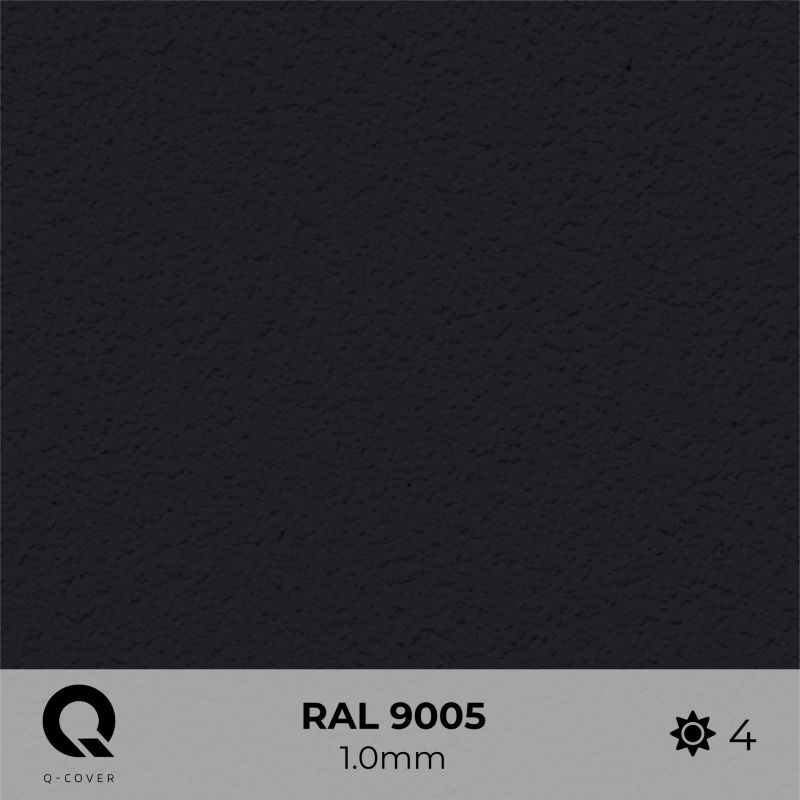 Silikonepuds Facade Rillet 1 mm Dyb Sort RAL9005 7 kg