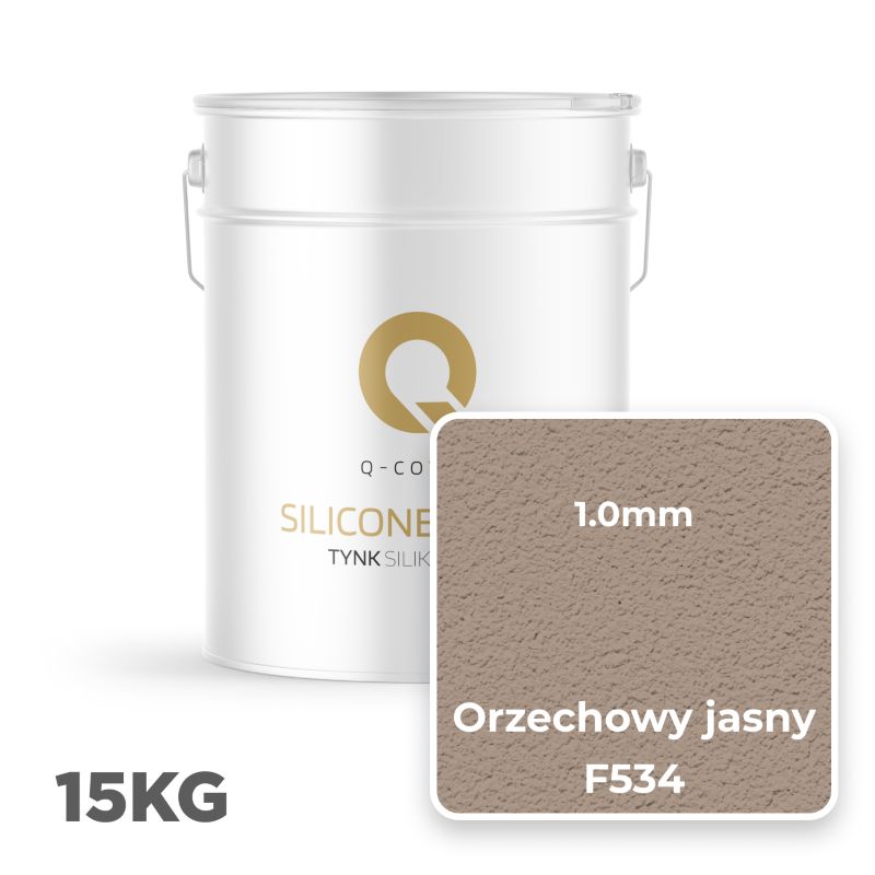 Silikonepuds Facadepuds 1,00 mm Lys Valnød 15 kg F534