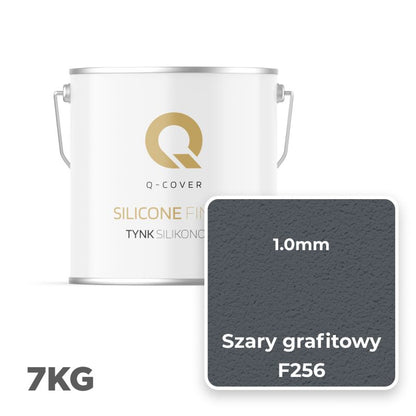Silikonepuds Facadepuds 1 mm Grafitgrå 7 kg F256