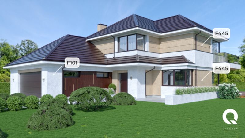 Silikonepuds Facade Rillet 1,5 mm Beige F445