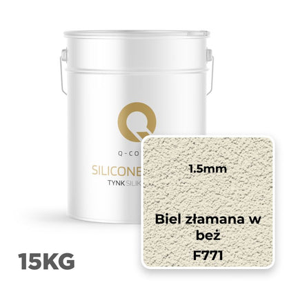 Silikonepuds Facade 1,5 mm Brækket Hvid Beige 15 kg