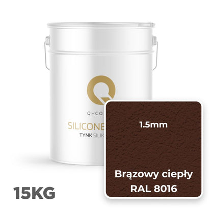 Silikonepuds Facadepuds 1,5 mm Varm Brun RAL8016 15 kg