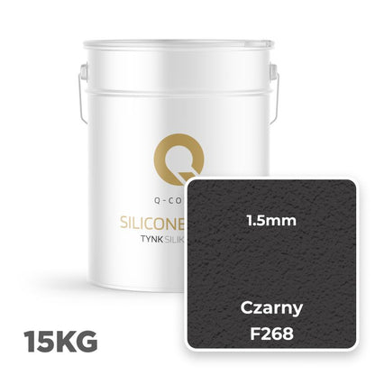 Silikonepuds Facadepuds 1,5 mm Sort F268 15 kg