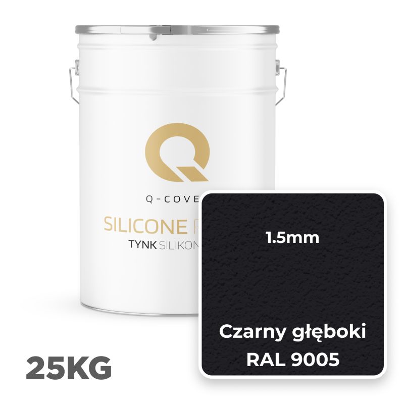 Silikonepuds 1,5 mm 25 kg Sort RAL9005