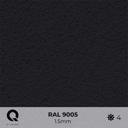 Silikonepuds Facadepuds 1,5 mm Dyb Sort RAL9005 7 kg