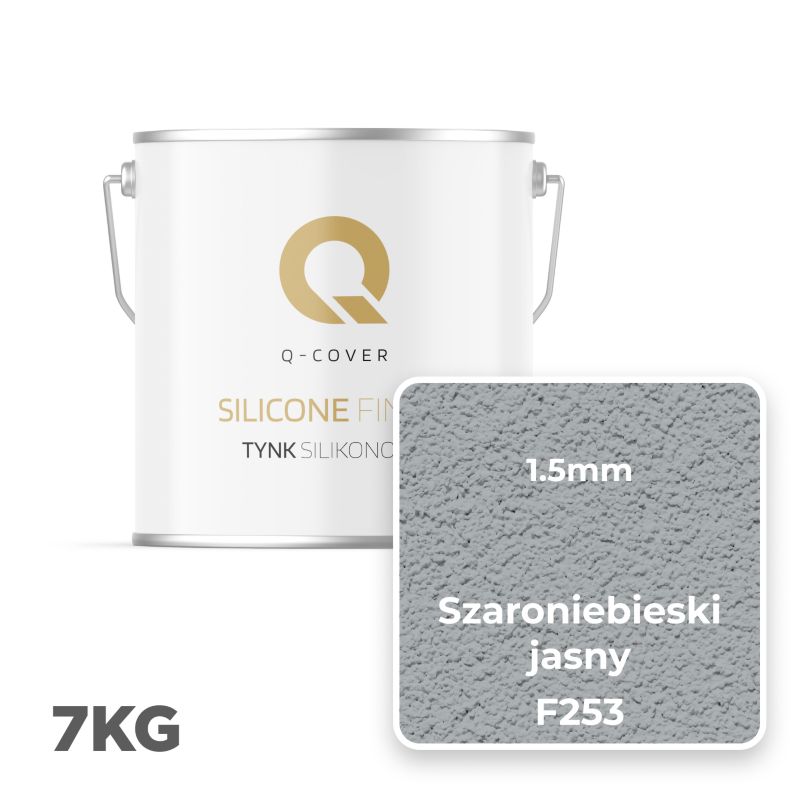 Silikonepuds Facadepuds 1,5 mm 7 kg Lys Gråblå F253