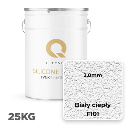 Silikonepuds Facade Rillet 2 mm Varm Hvid 25 kg