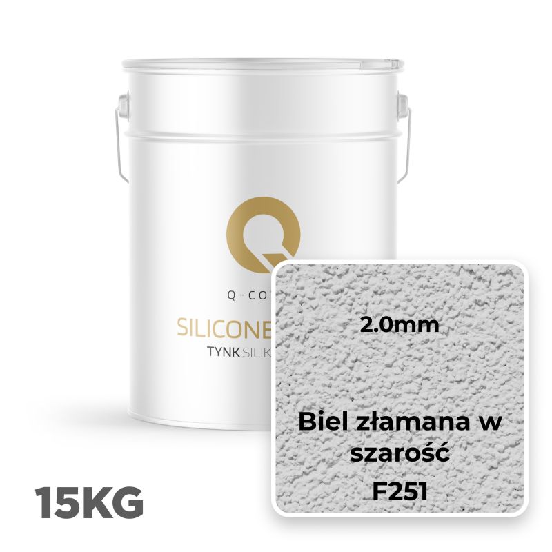 Silikonepuds Facade Rillet 2,0 mm Gråhvid 15 kg