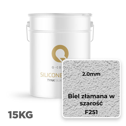 Silikonepuds Facade Rillet 2,0 mm Gråhvid 15 kg