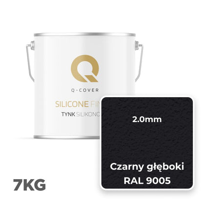 Silikonepuds 2,0 mm 7 kg Dyb Sort RAL9005