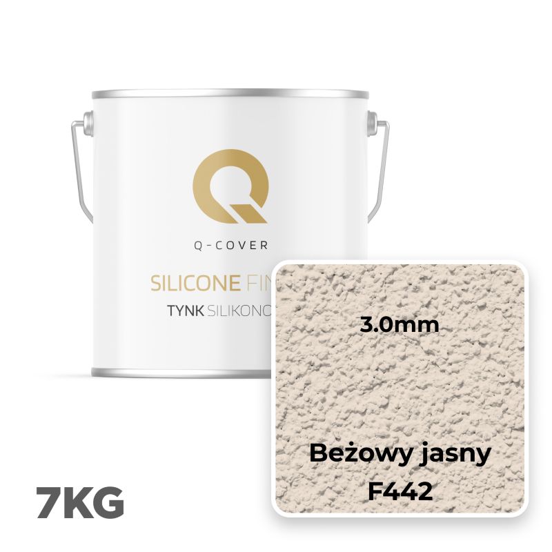 Silikonefacadepuds 3,0 mm Lysebeige F442 7 kg