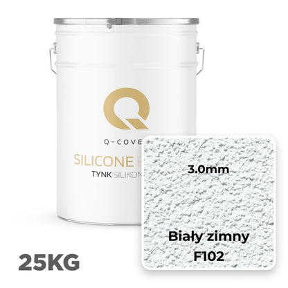 Silikonepuds Facadepuds 3 mm Kold Hvid F102 25 kg