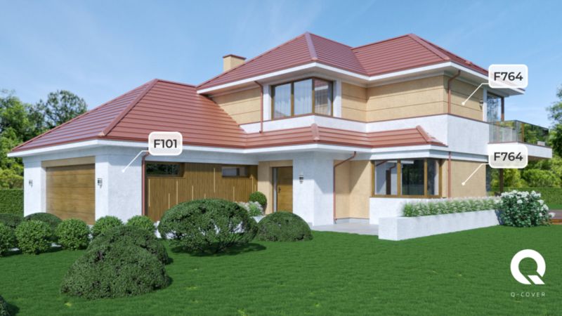 Silikonepuds Facade F764 Lys Orange