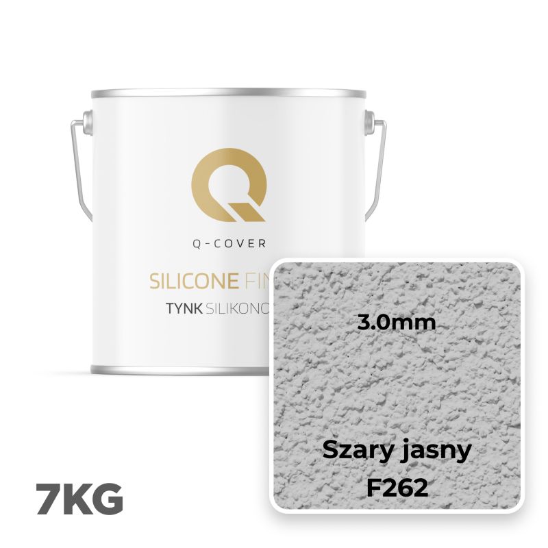 Silikonefacadepuds Rillet Struktur 3 mm 7 kg Lysegrå