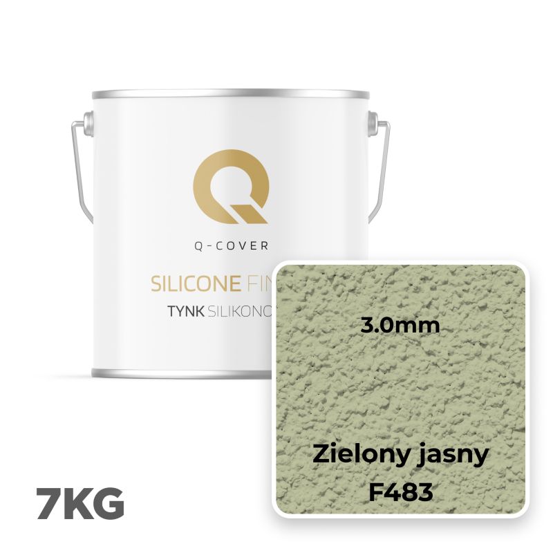Silikonepuds Facade 3 mm Lysegrøn 7 kg F483