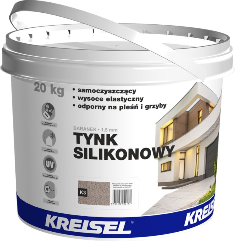 Silikonepuds K3 1,5 mm Gråbeige 20 kg