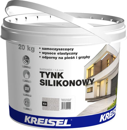 Silikonepuds K4 1,5 mm 20 kg Lysegrå
