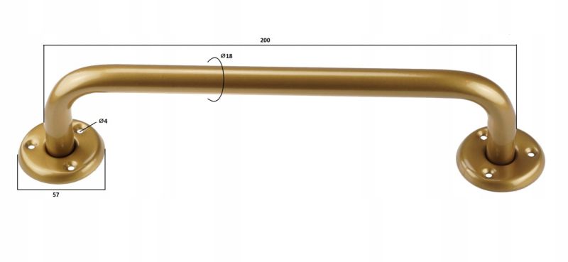 Badeværelsesgreb FE-C0890 30 cm Guld