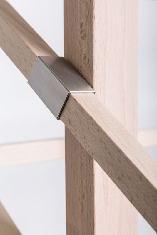 Gelænderbeslag 22x22 mm Rustfrit Stål 4 Stk.