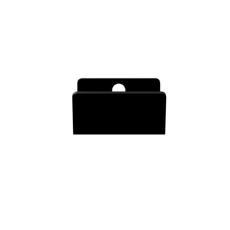 GoodHome Atomia kantgreb 3,7 cm mat-sort 2 stk.